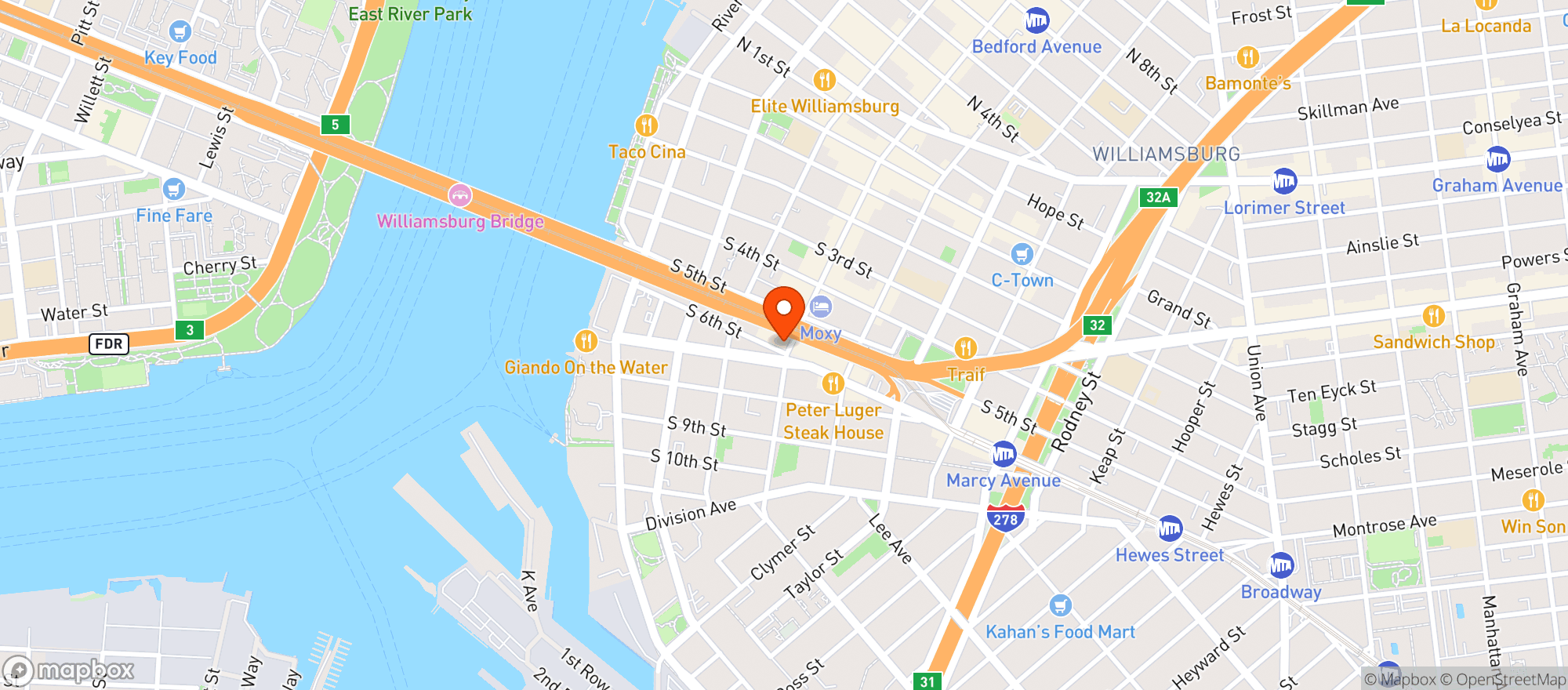 Map showing 400 Organic And Natural