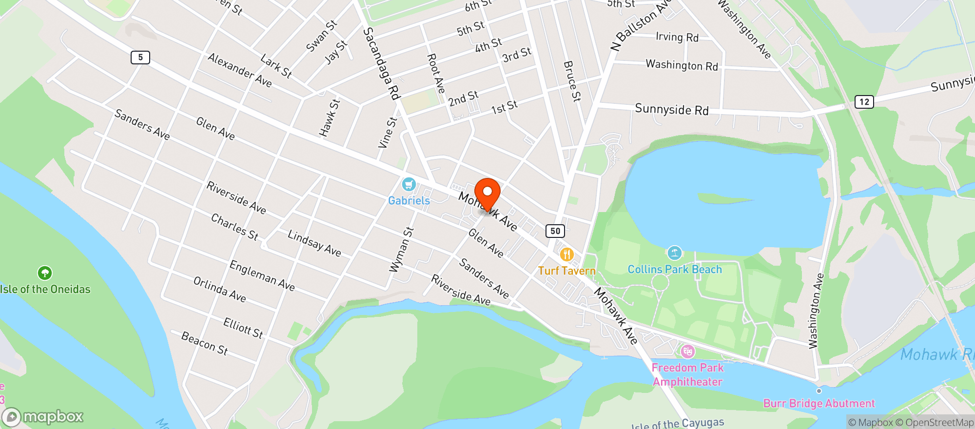 Map showing Mohawk Taproom And Grill