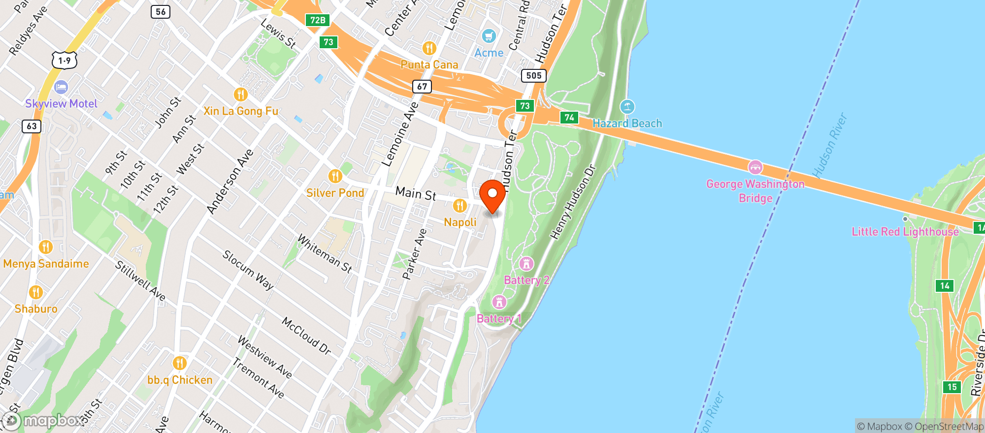 Map showing Maharani Indian Cuisine