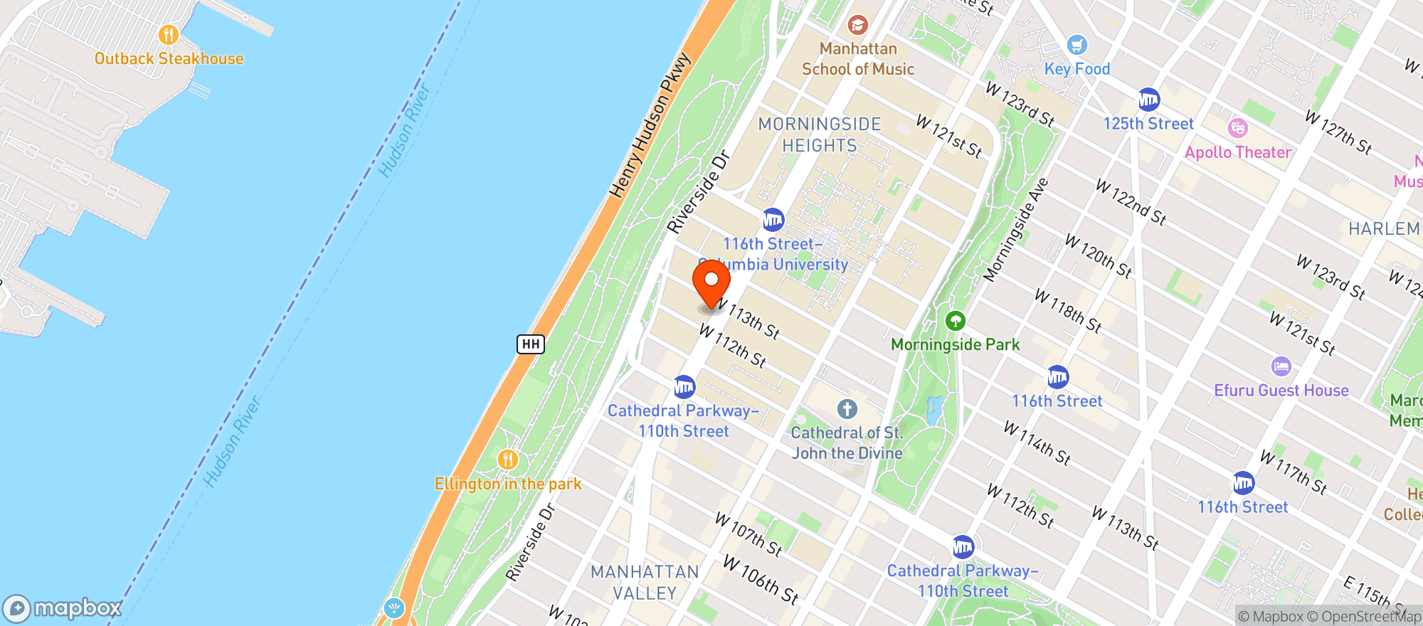 Map showing Community Food