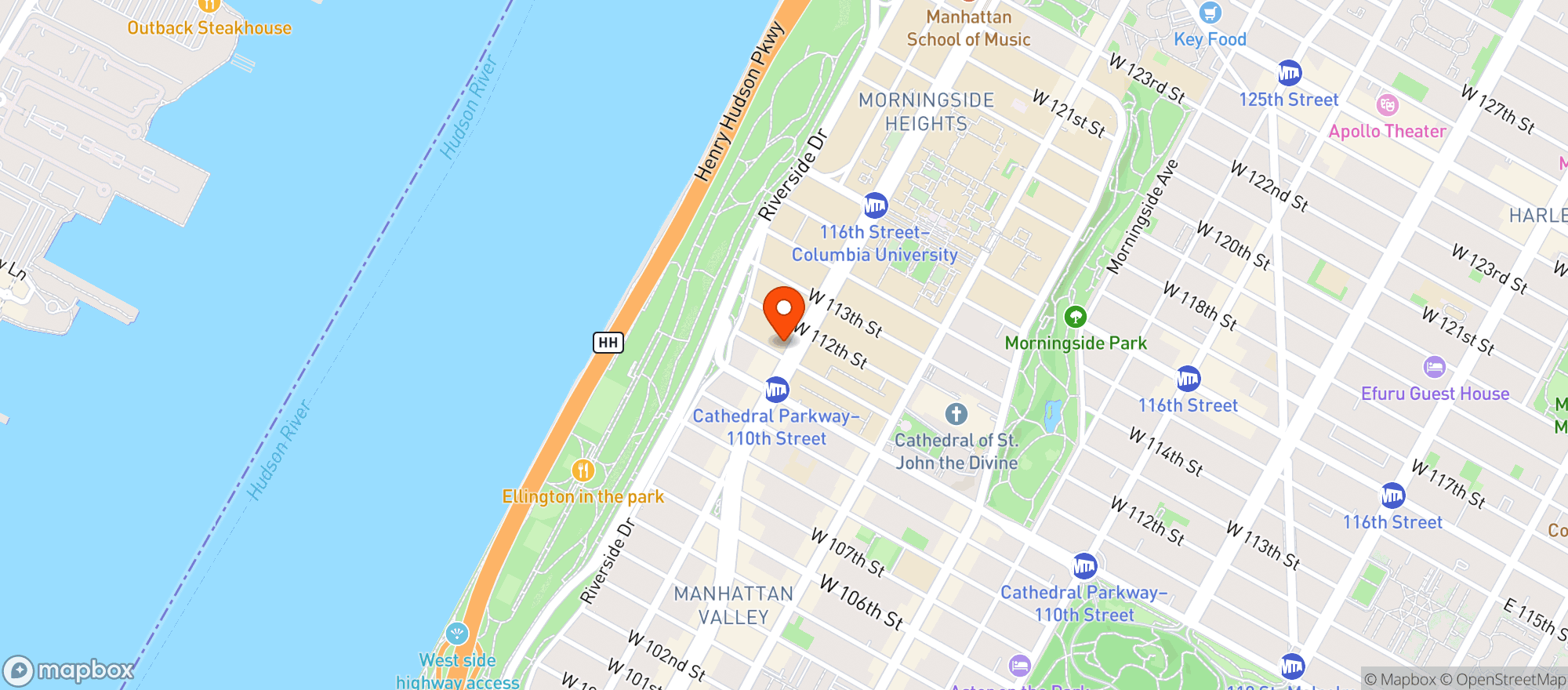 Map showing Heights Western Bar & Grill