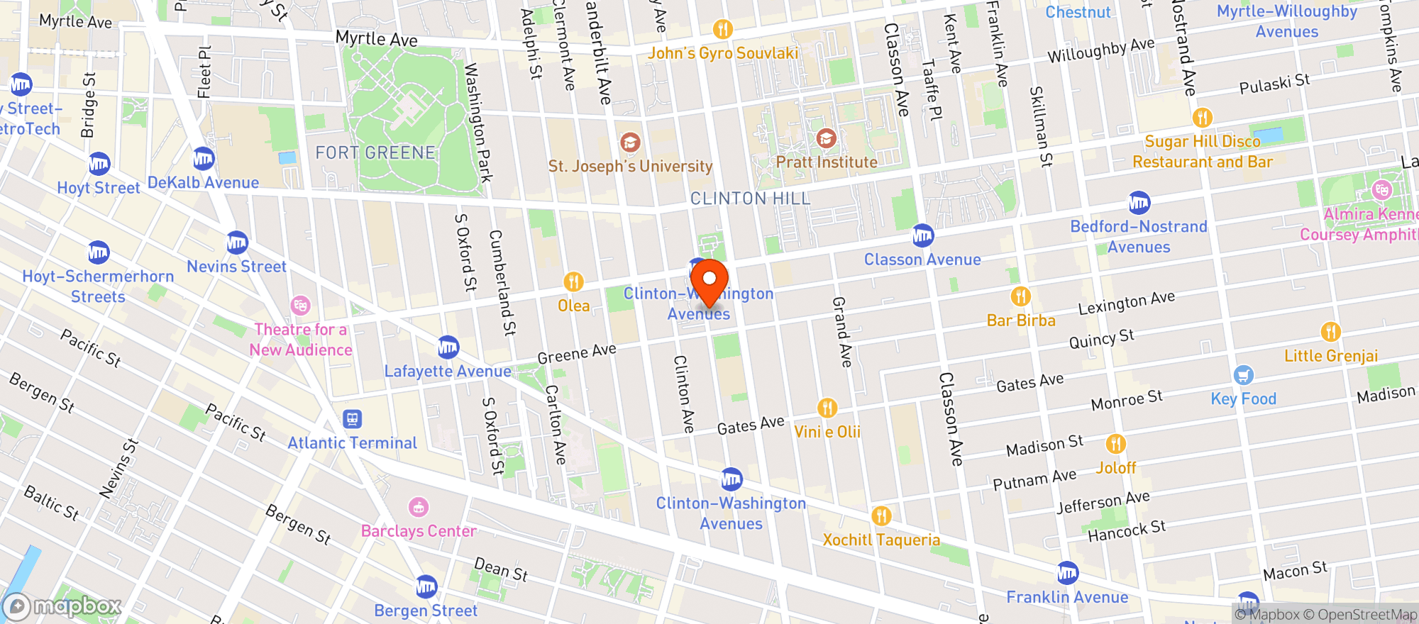 Map showing WAVERLY GOURMET MARKET