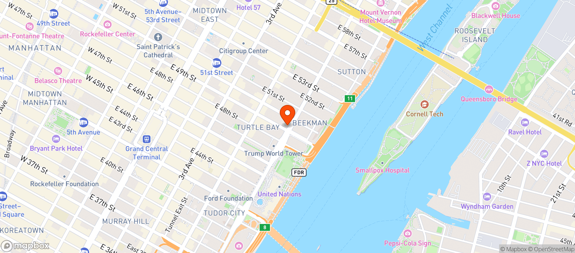 Map showing UN Wine Exchange