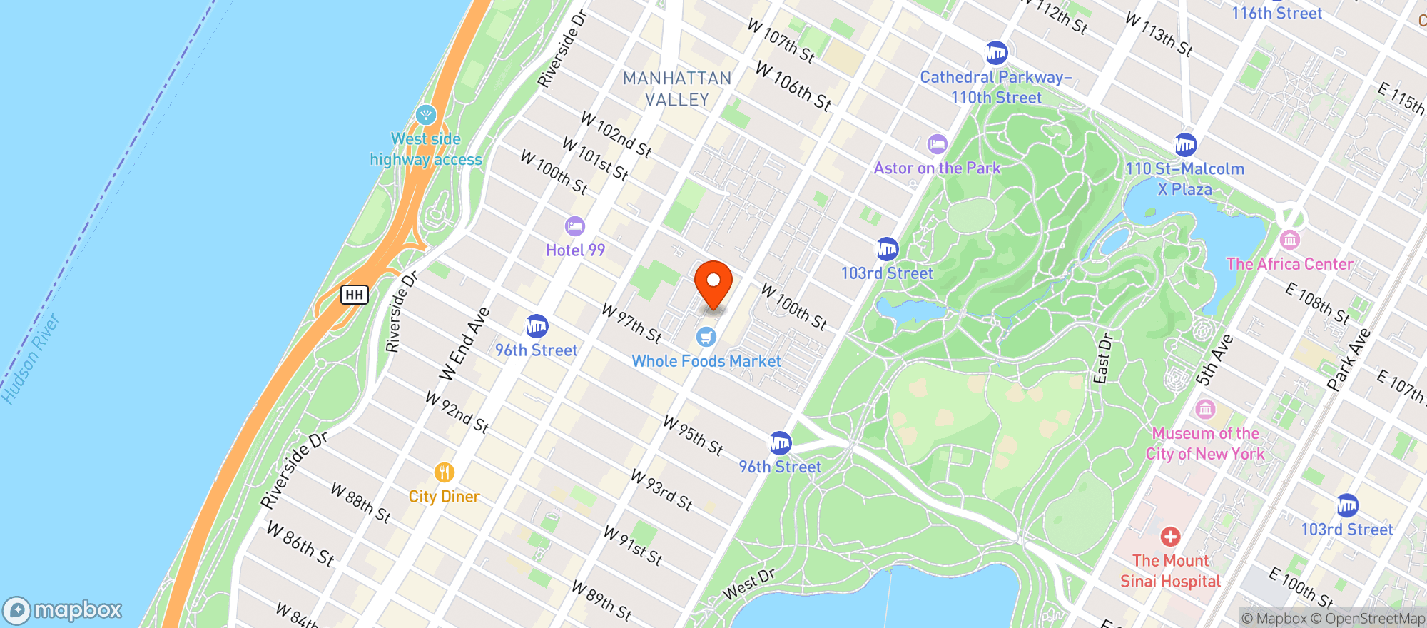 Map showing Whole Foods Market