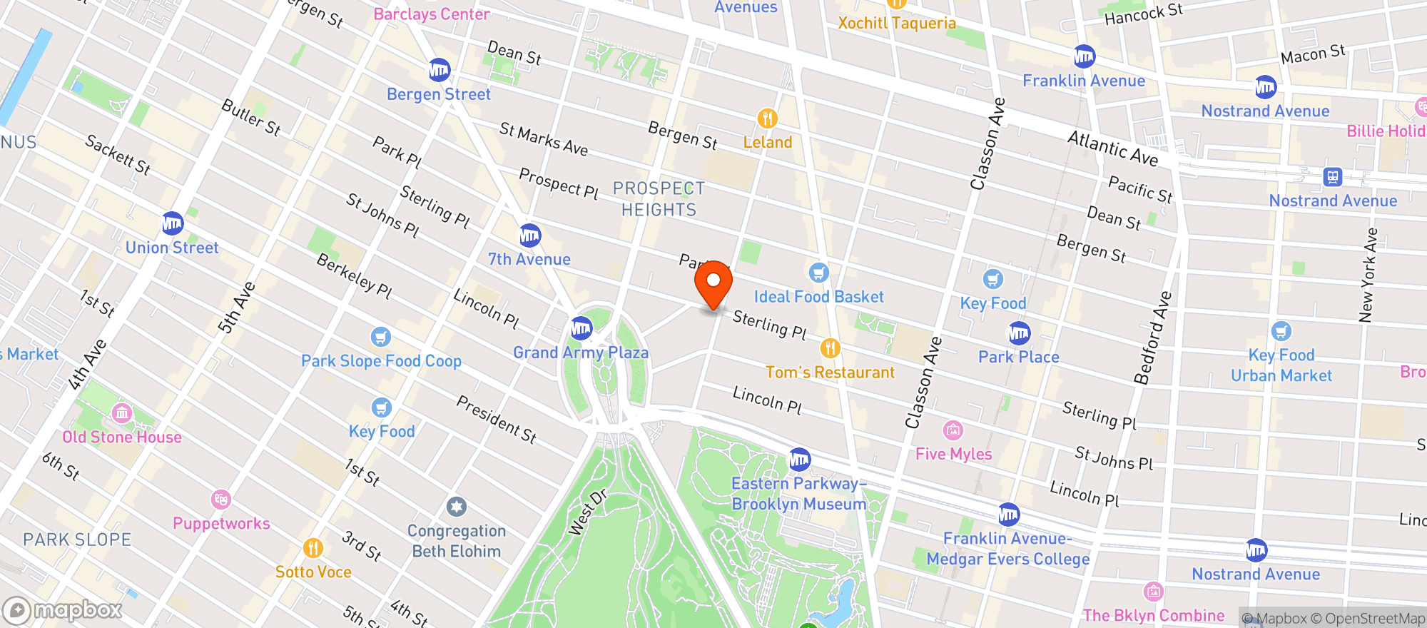 Map showing Gold Star Beer Counter