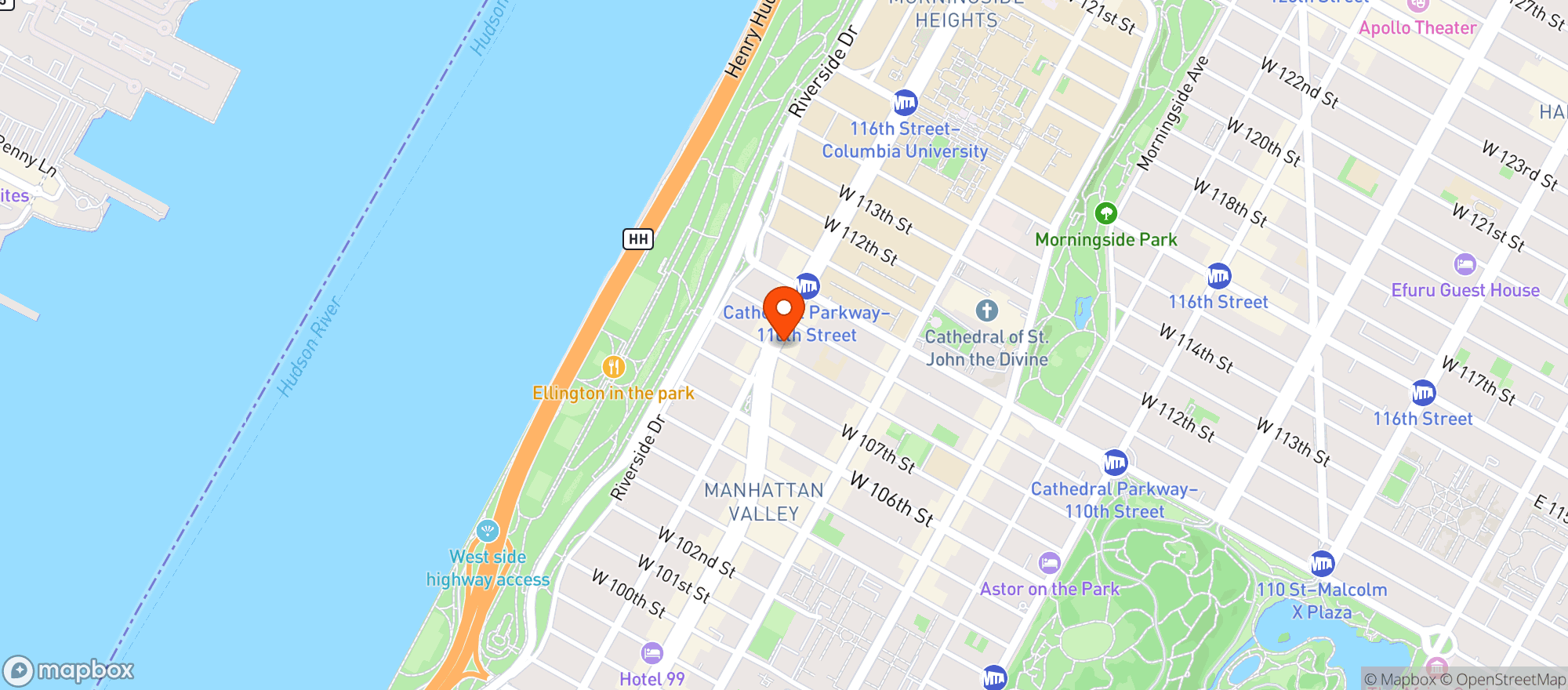 Map showing Broadway Tobacco House