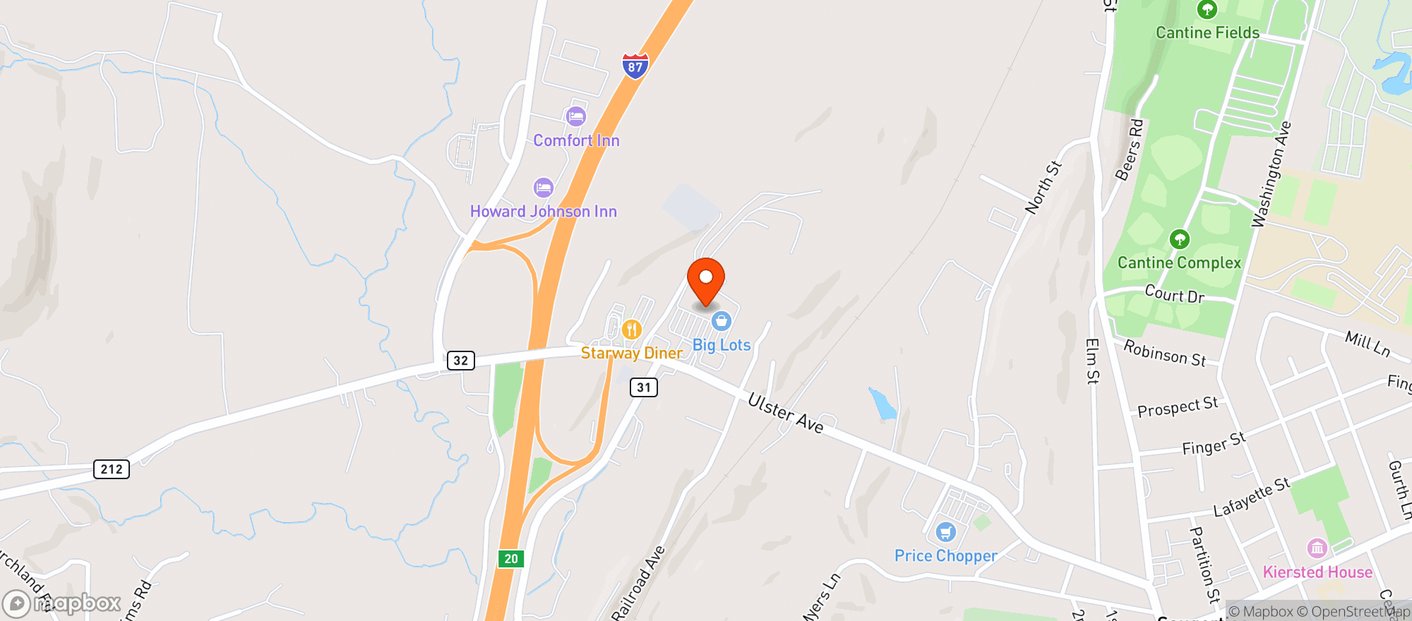 Map showing Town & Country Liquors