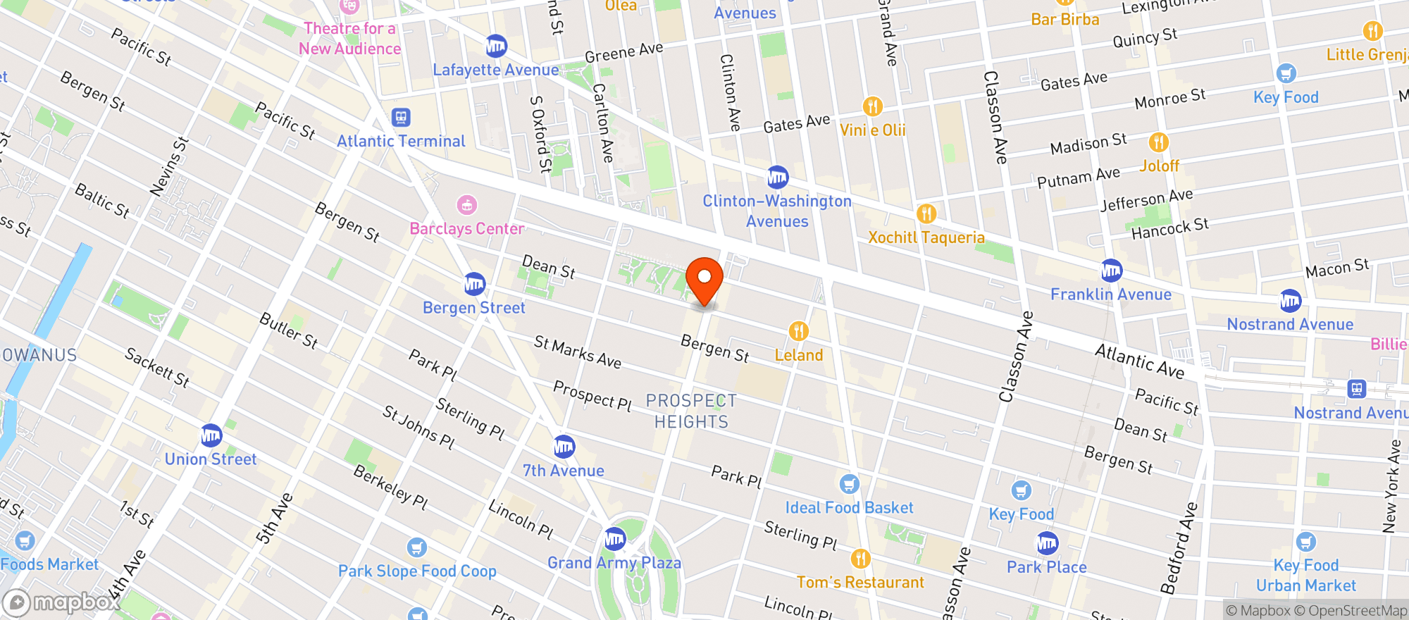Map showing Beer Street South