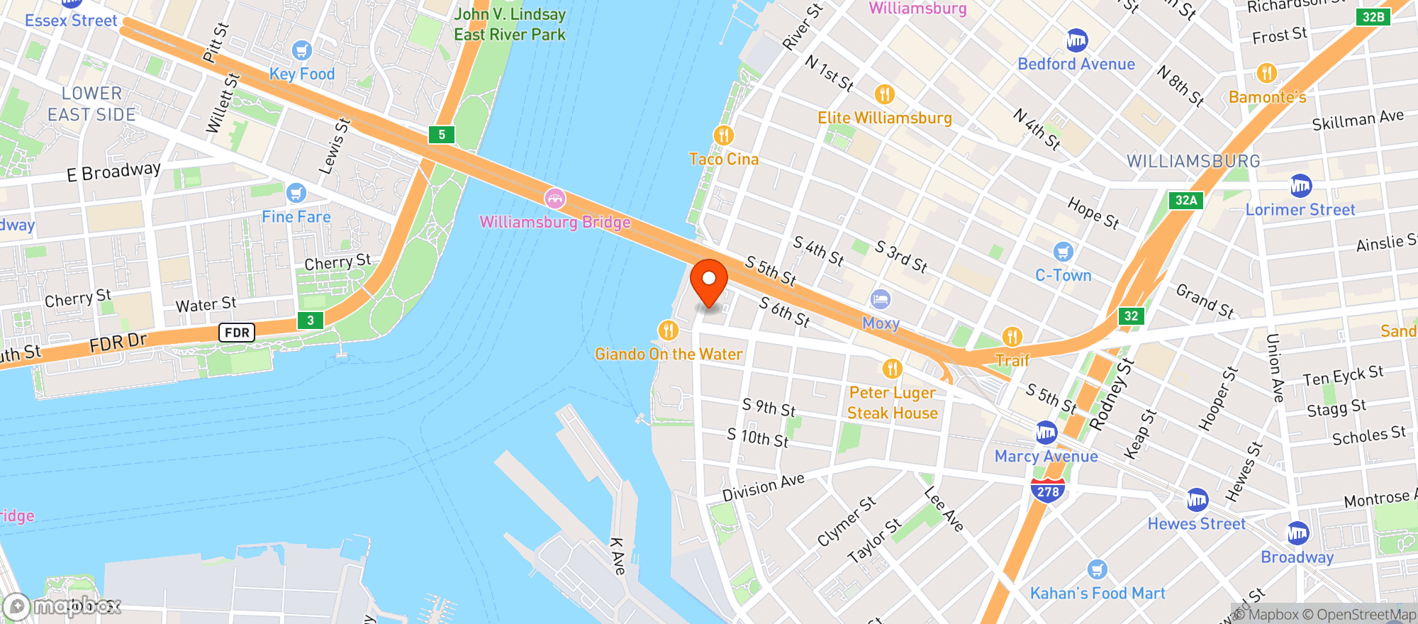 Map showing Urban Market