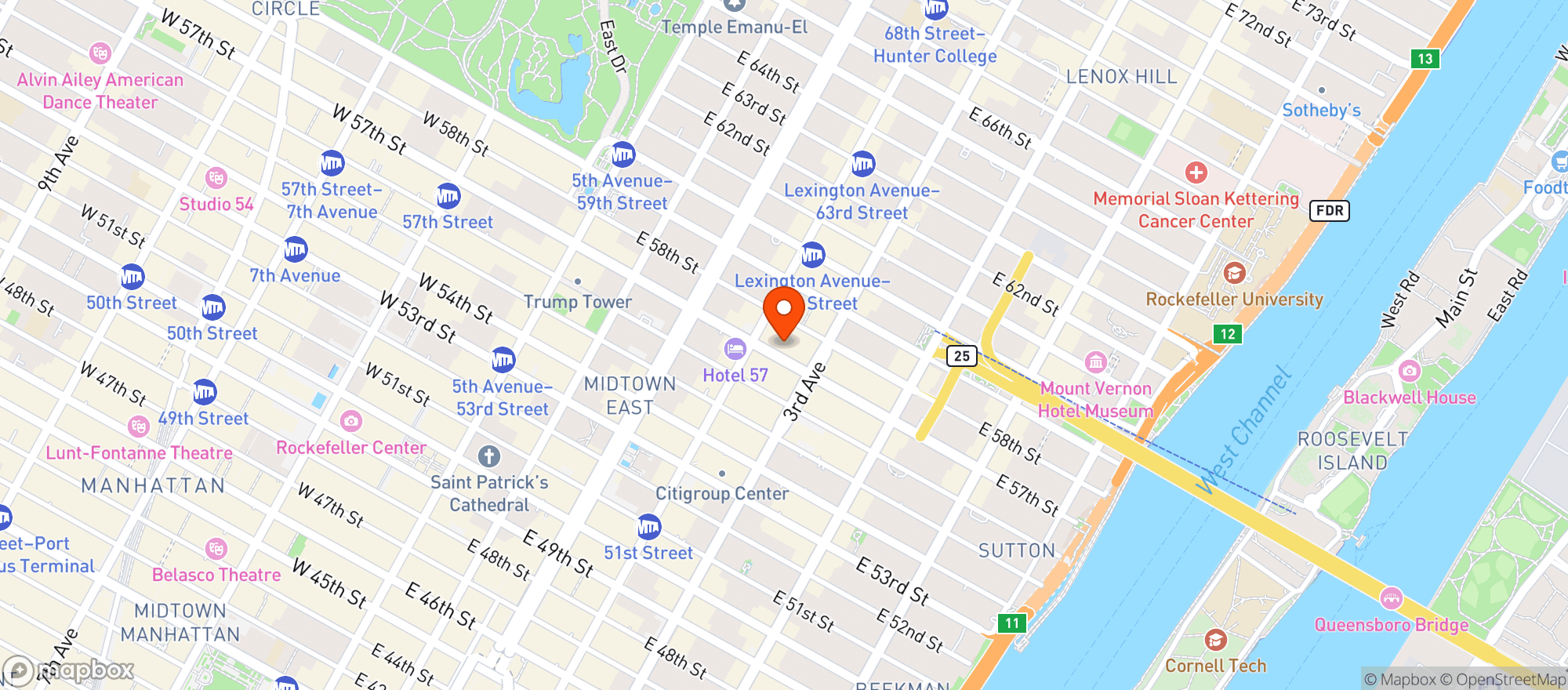 Map showing Side Door