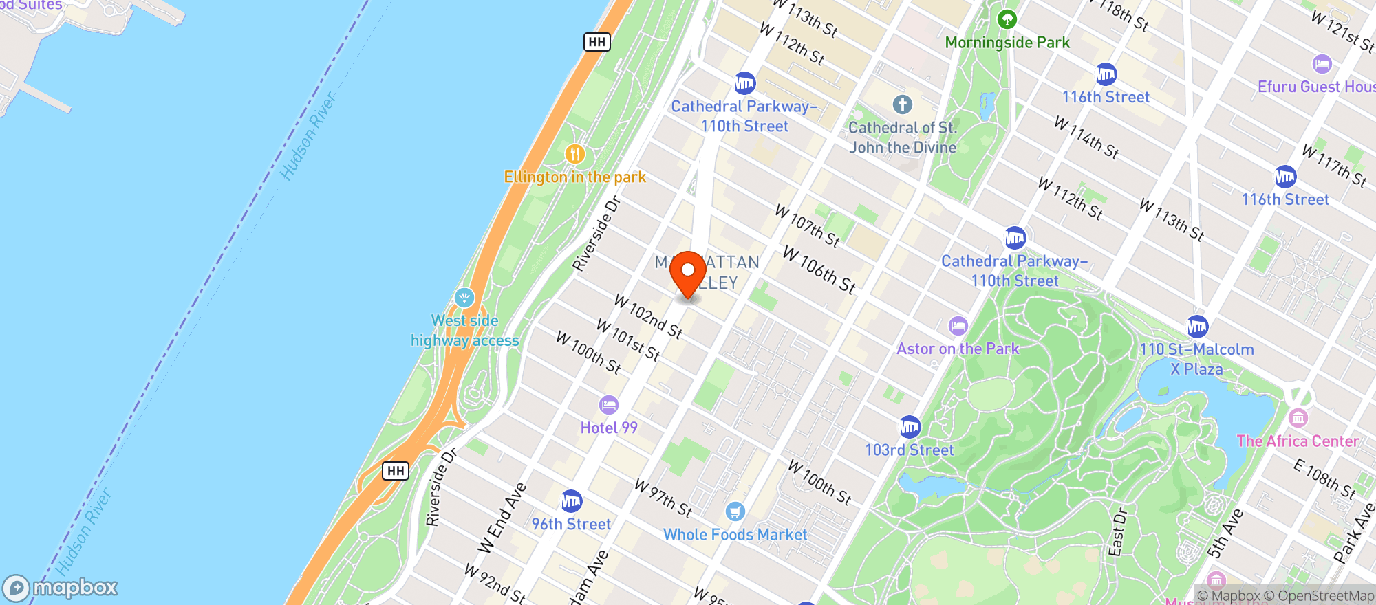 Map showing Columbia Residential