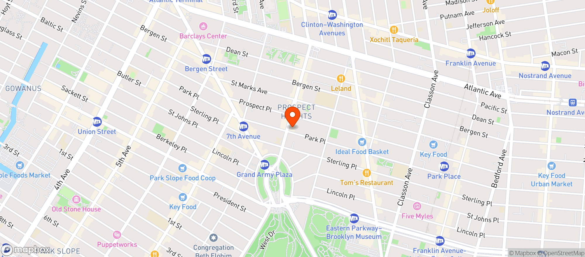 Map showing 667 Vanderbilt Ave