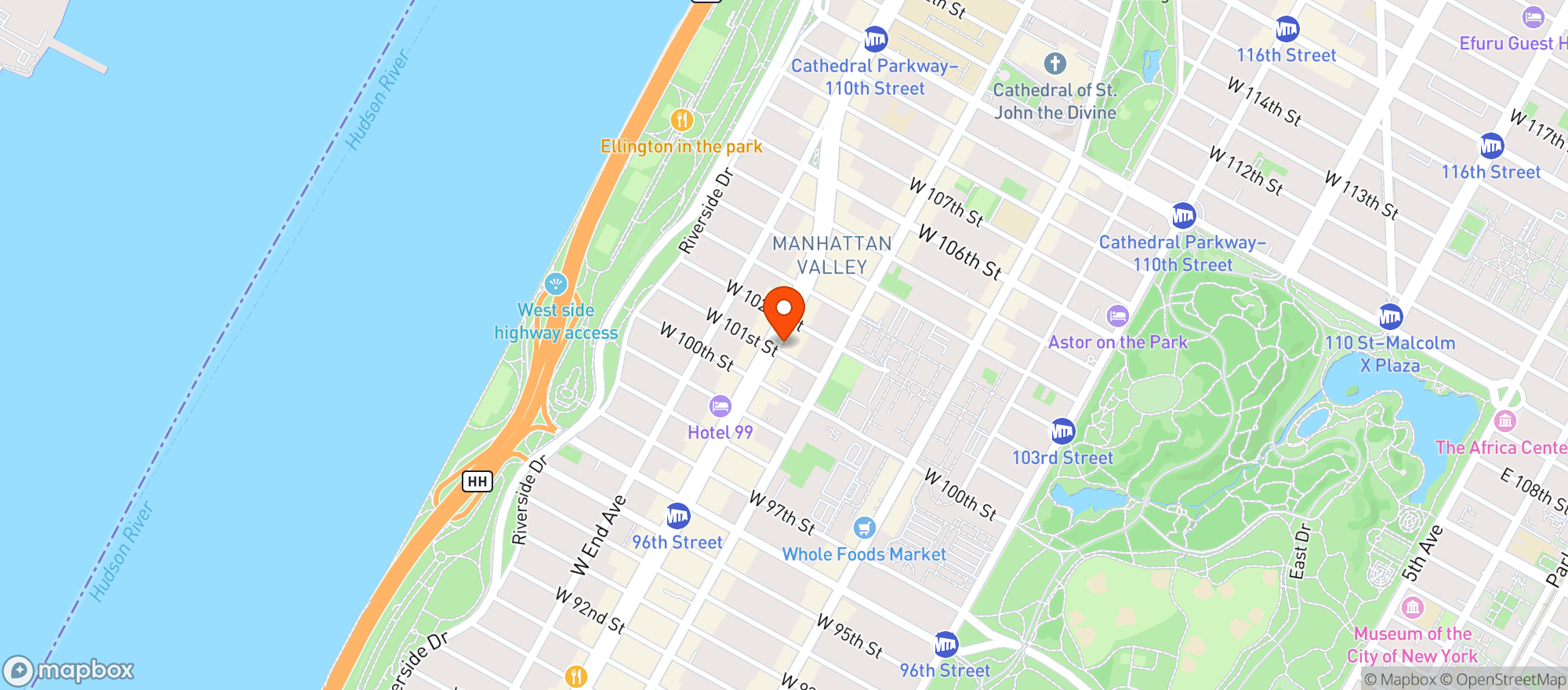 Map showing Broadway Dive Bar