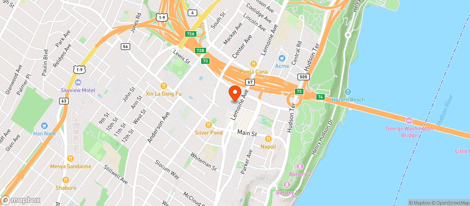 Map showing Poong Lim Korean Bbq Rest