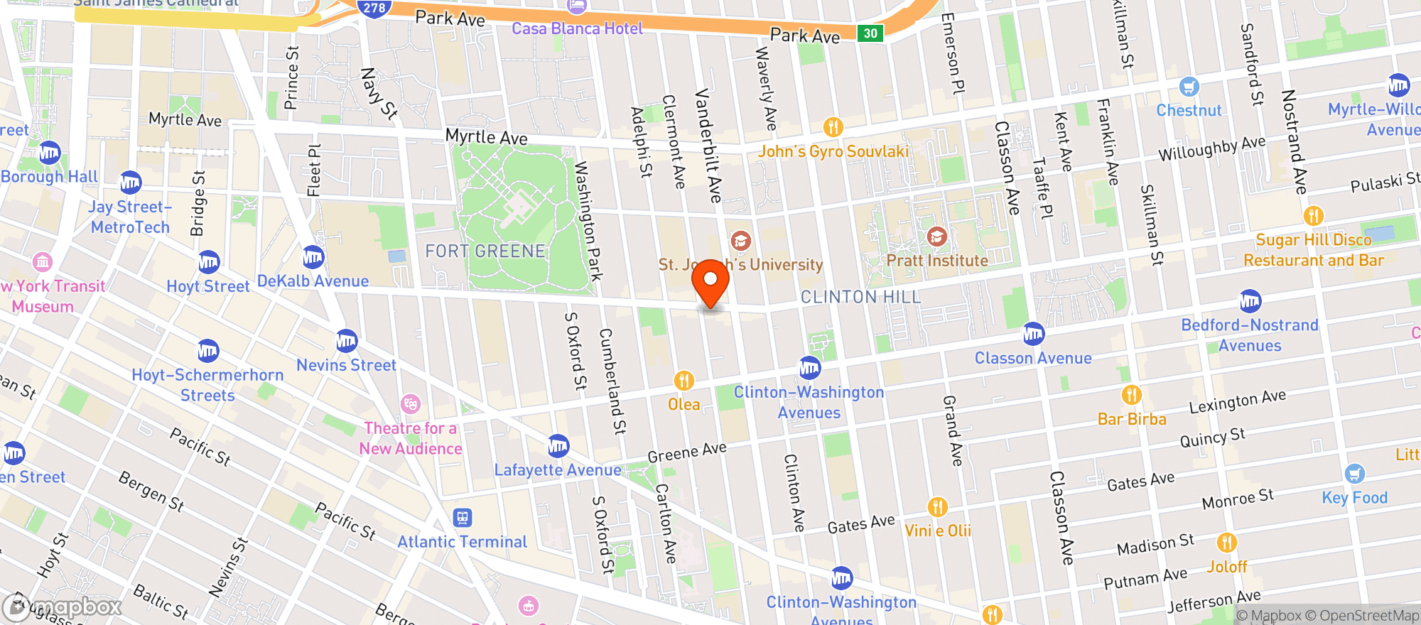 Map showing Elly's Market