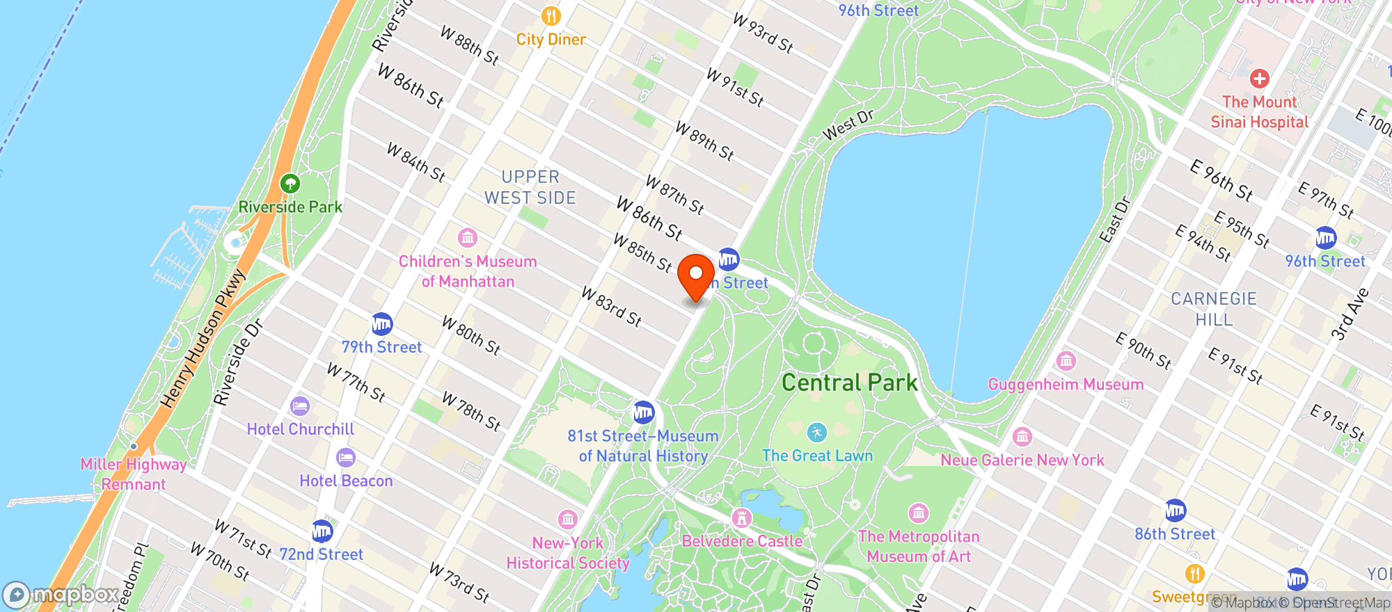 Map showing Osteria Cotta Wine Bar & Restaurant