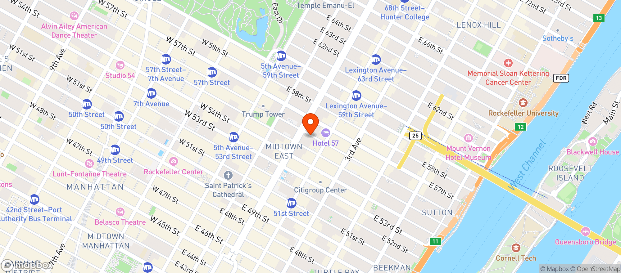 Map showing Murano Ristorante