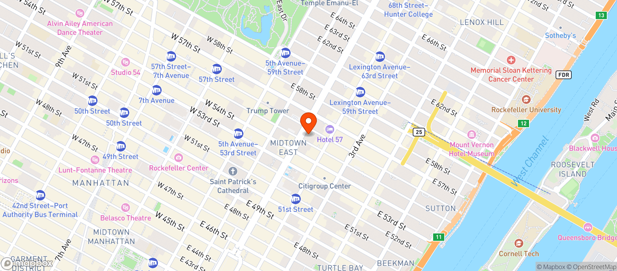 Map showing Four Twenty Five
