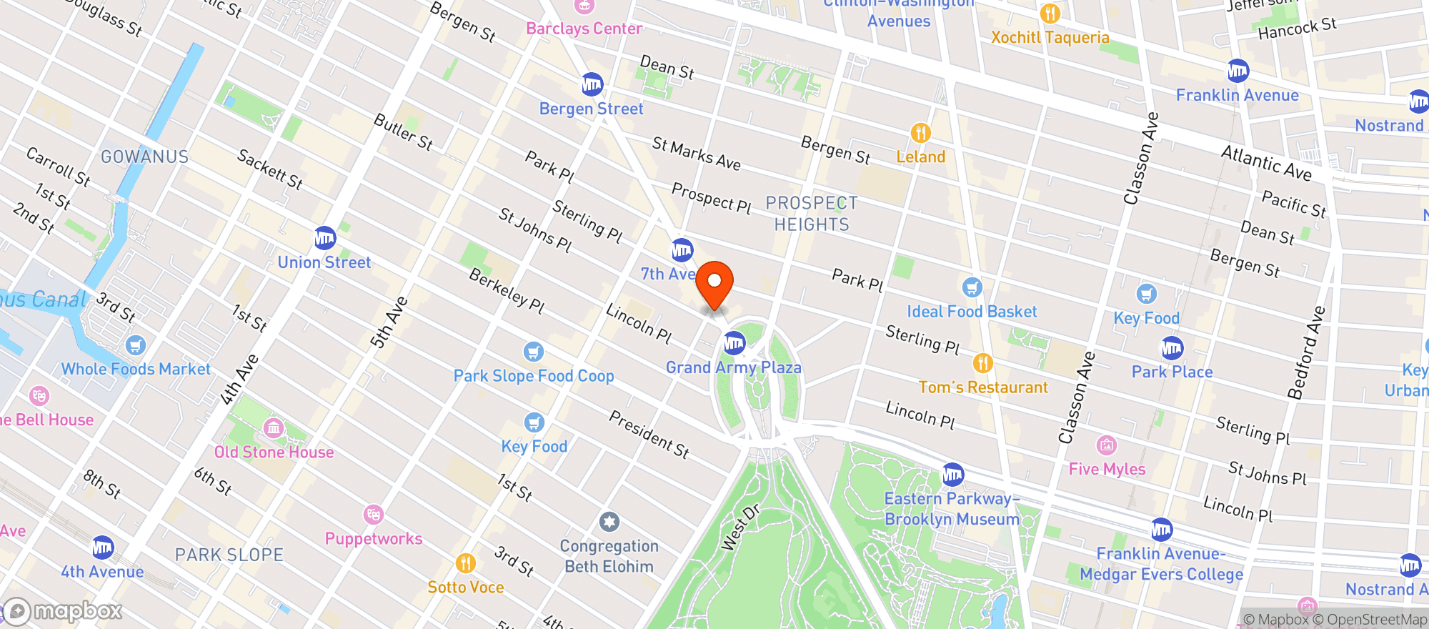 Map showing UNION MARKET