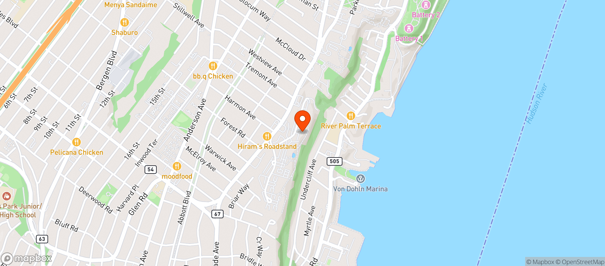 Map showing Hemp and Honey NJ