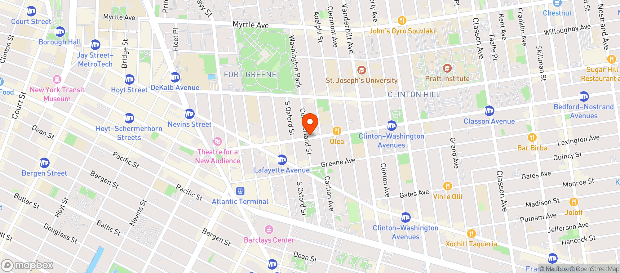 Map showing Lafayette Grocery and Dairy