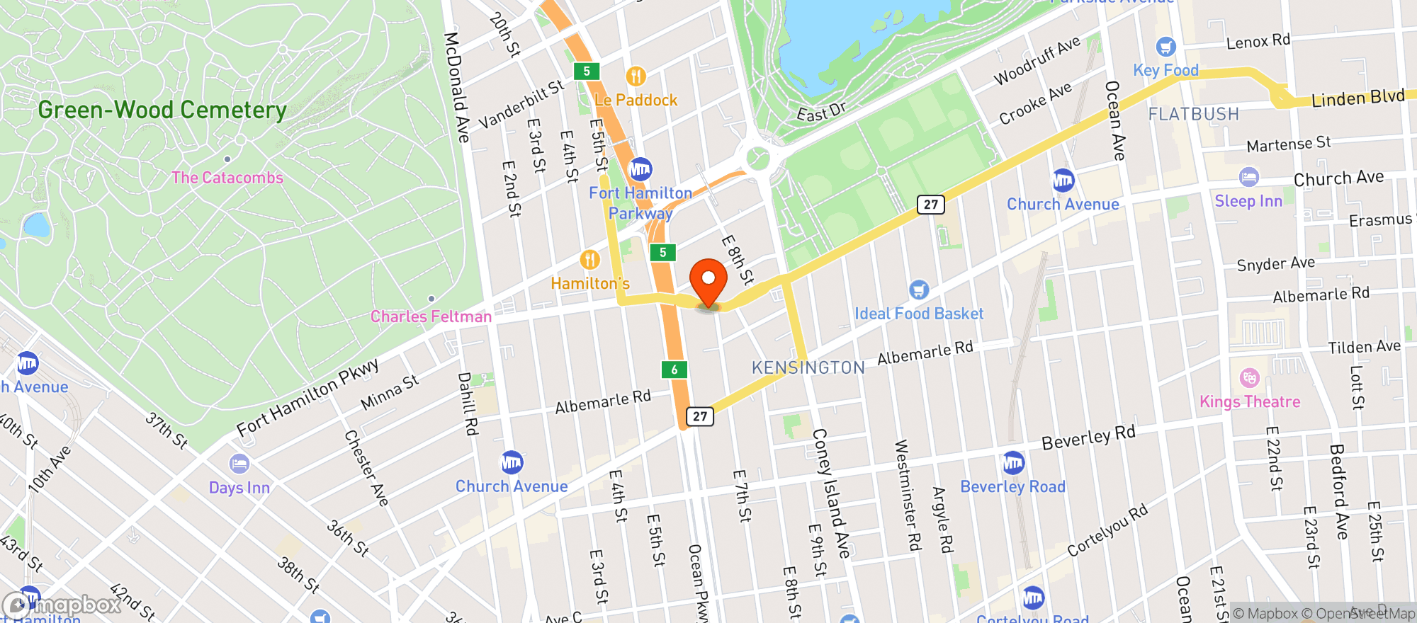 Map showing One Stop Market