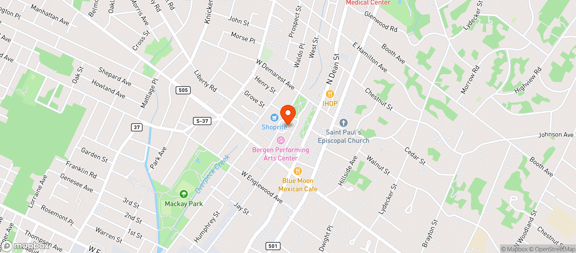 Map showing Shoprite Liquors