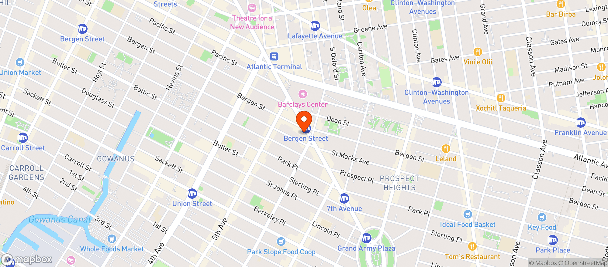 Map showing Brooklyn Larder