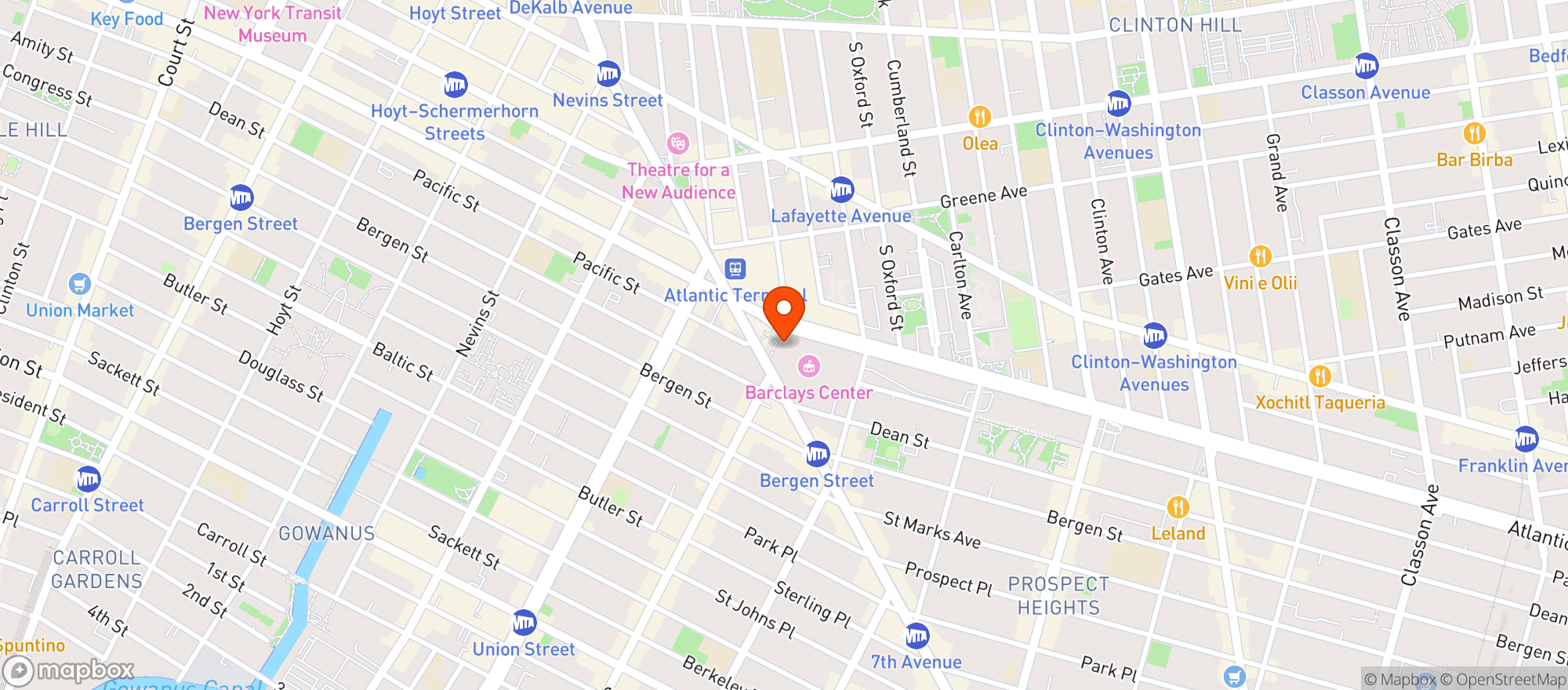 Map showing Barclays Center #brook