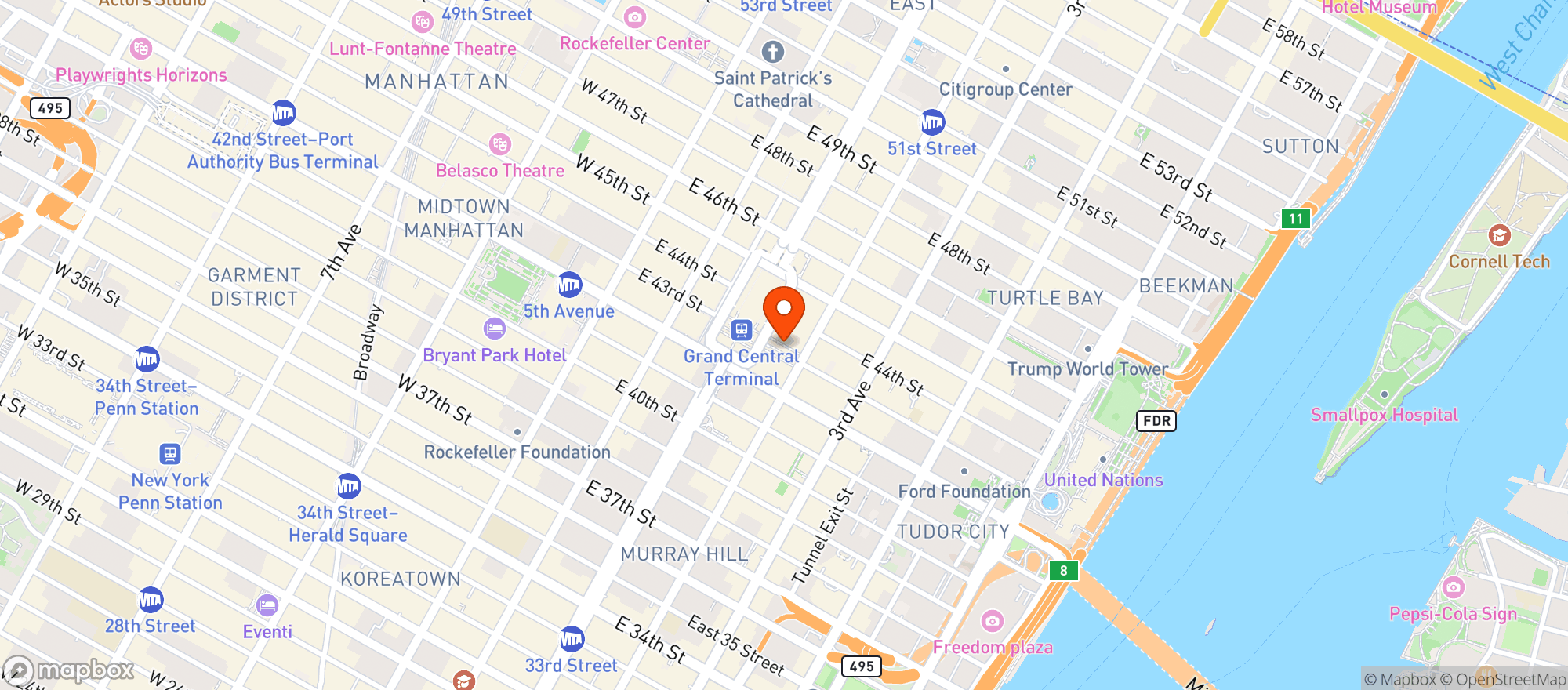 Map showing Beer Table