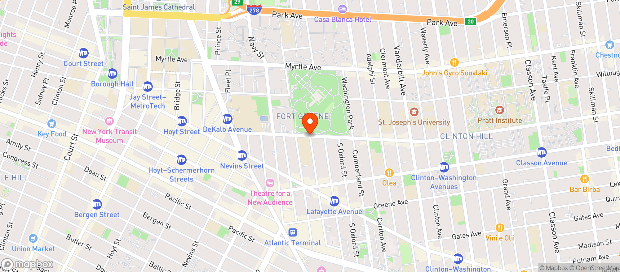 Map showing Cafe Paulette