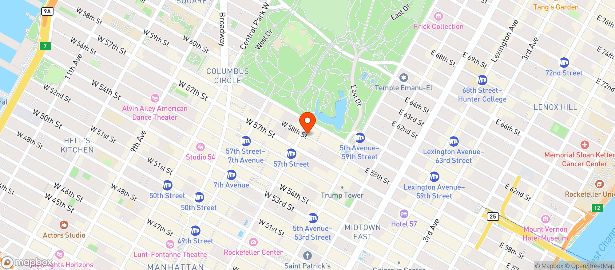 Map showing Central Perk Wine & Spirits Inc