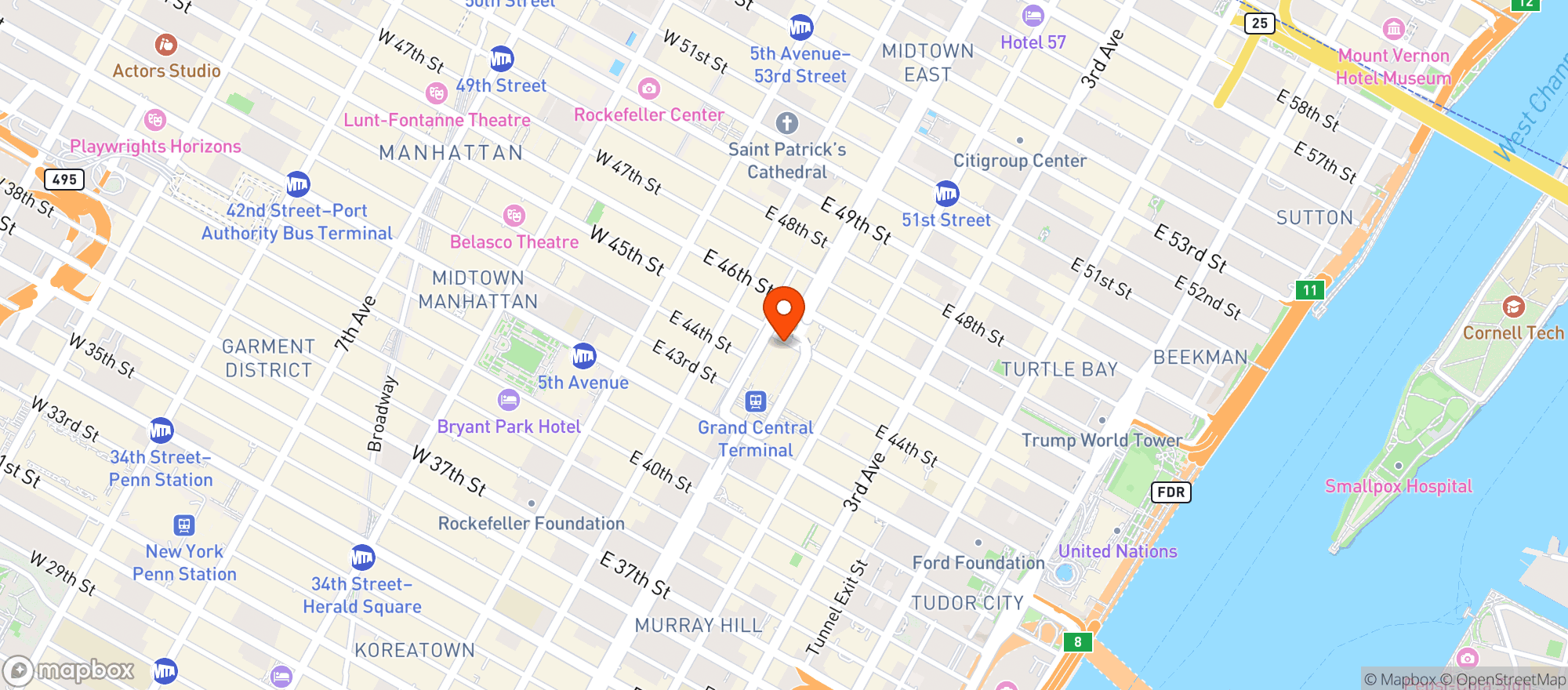 Map showing Capital Grille #8074
