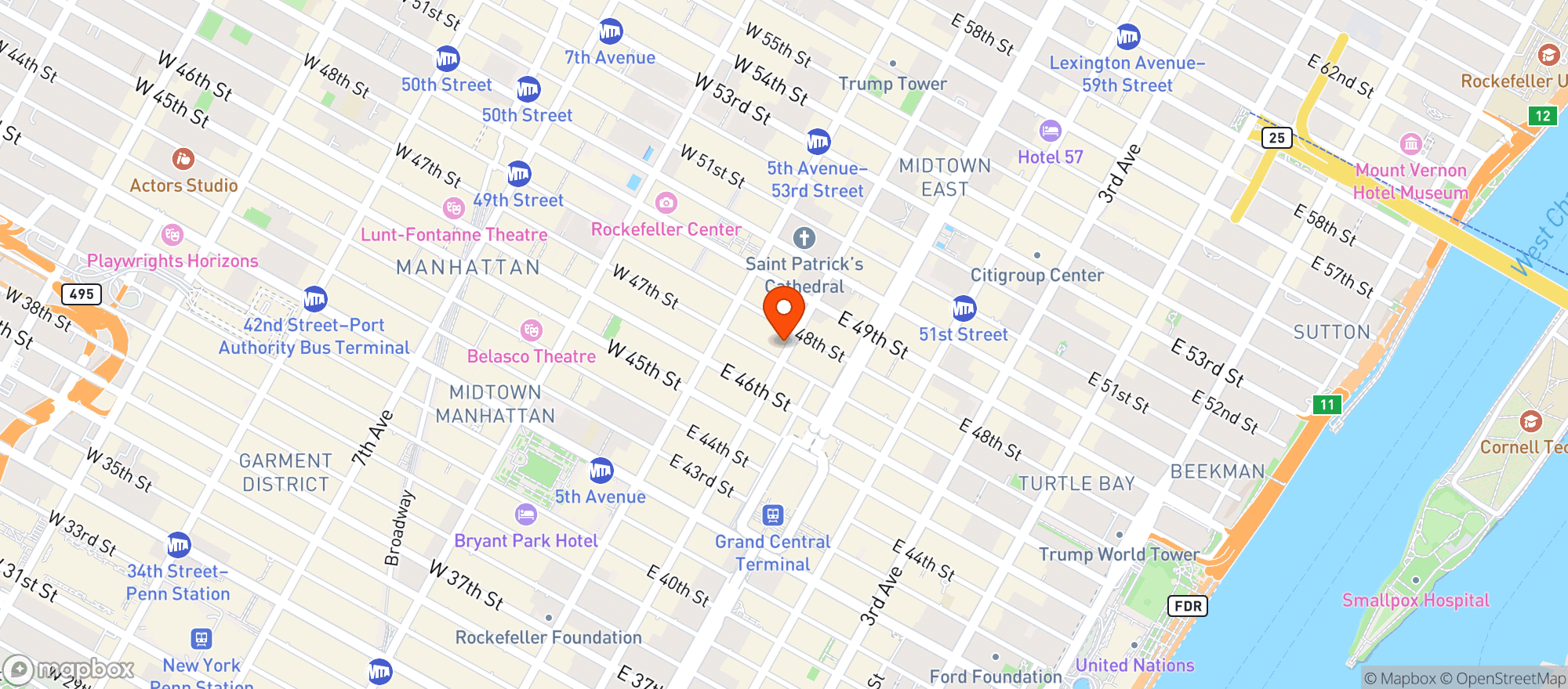 Map showing MADISON'S GARDEN