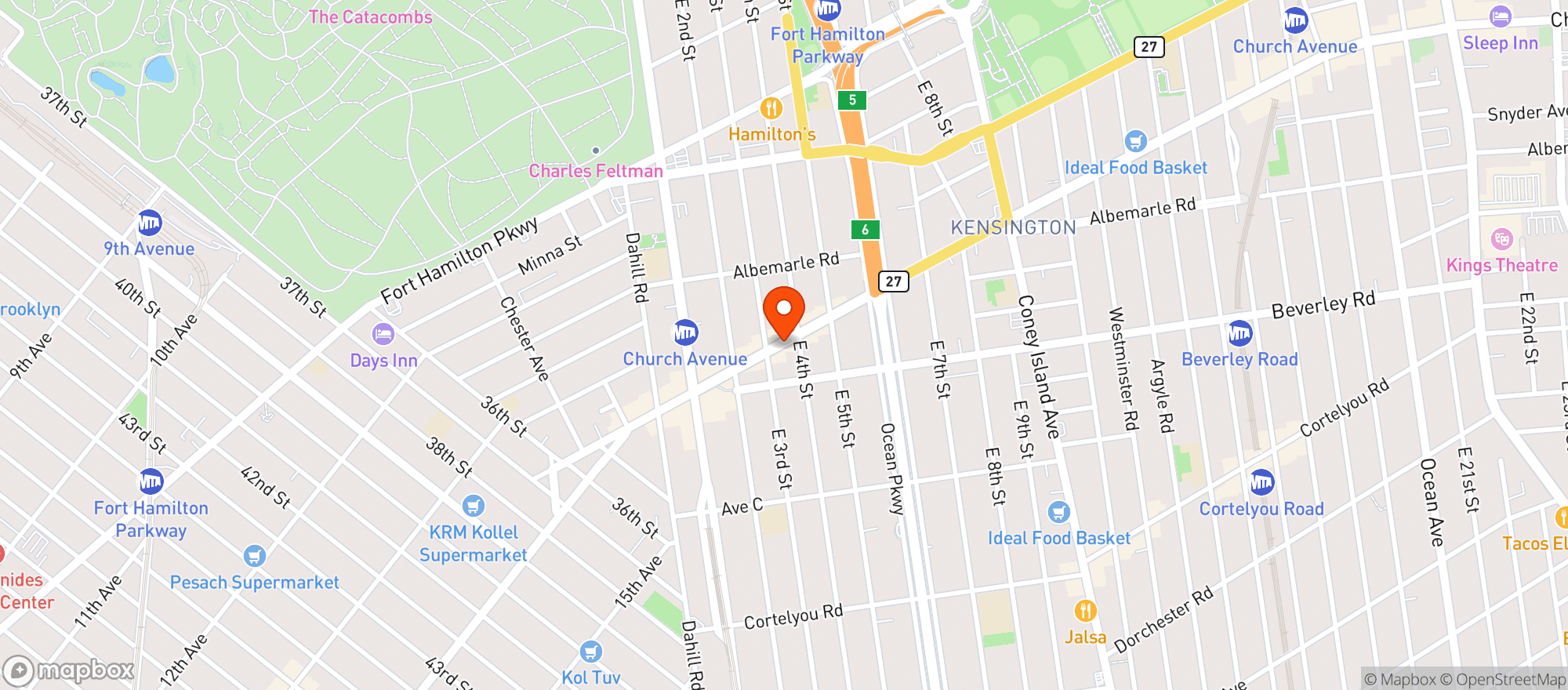 Map showing MET FRESH SUPERMARKET