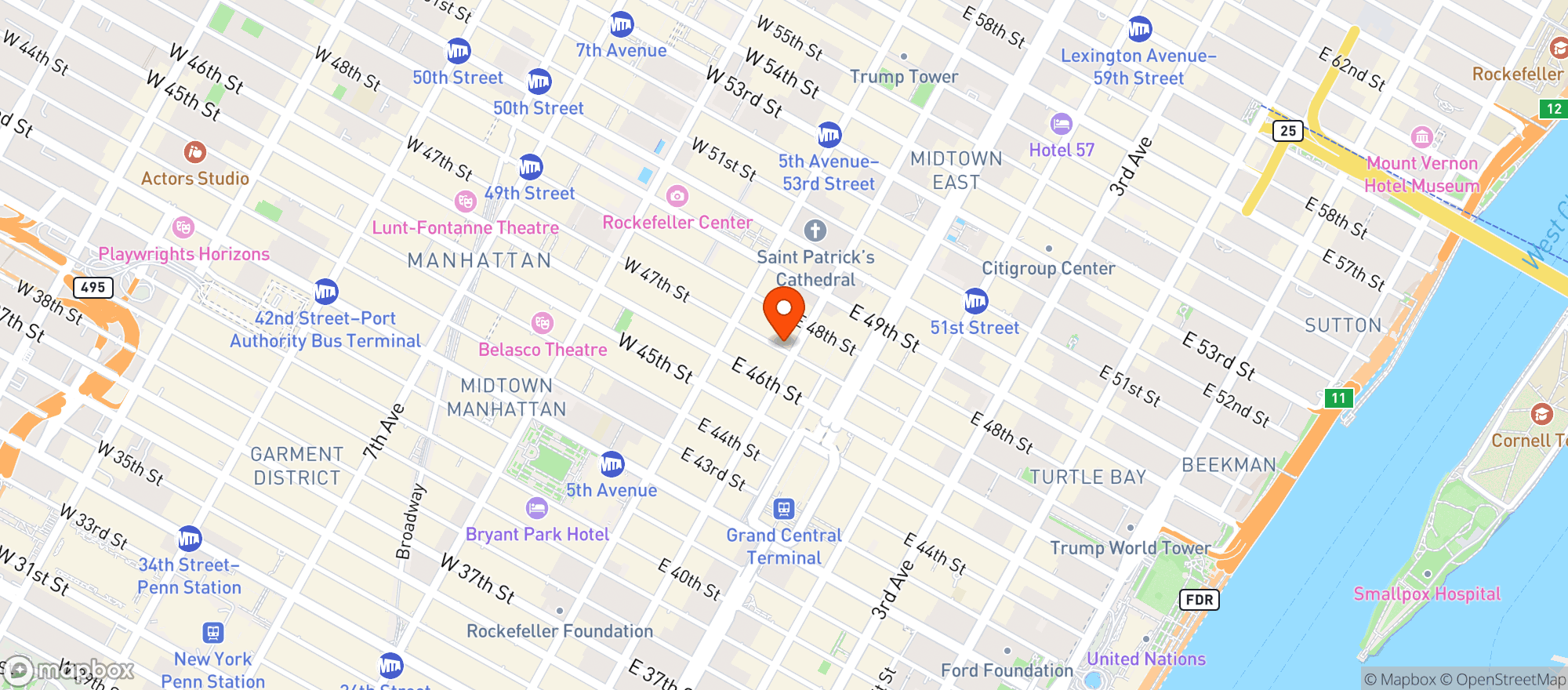 Map showing Maggie's Place