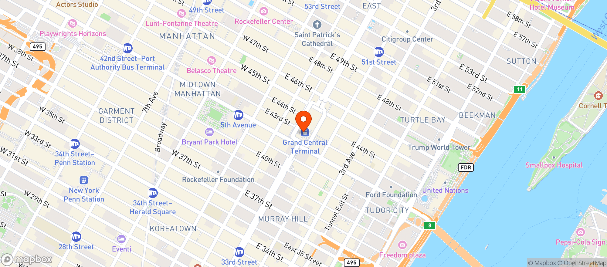 Map showing Luke’s Lobster