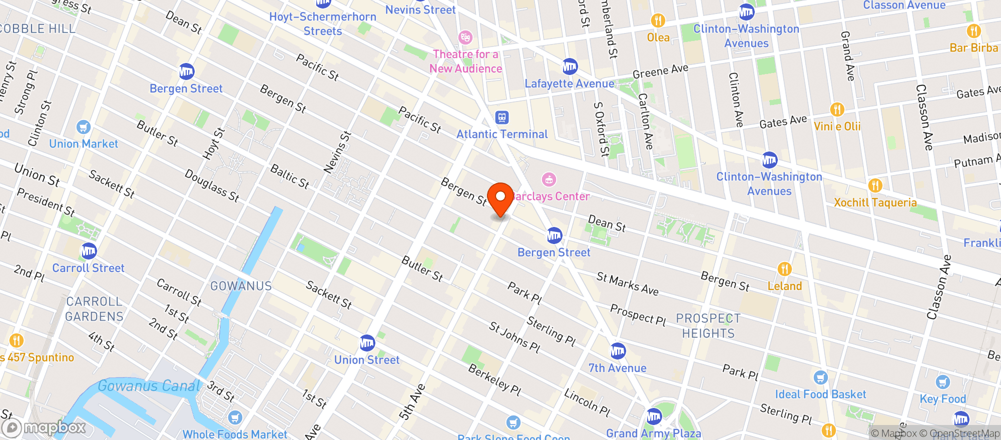 Map showing Uncle Barrys