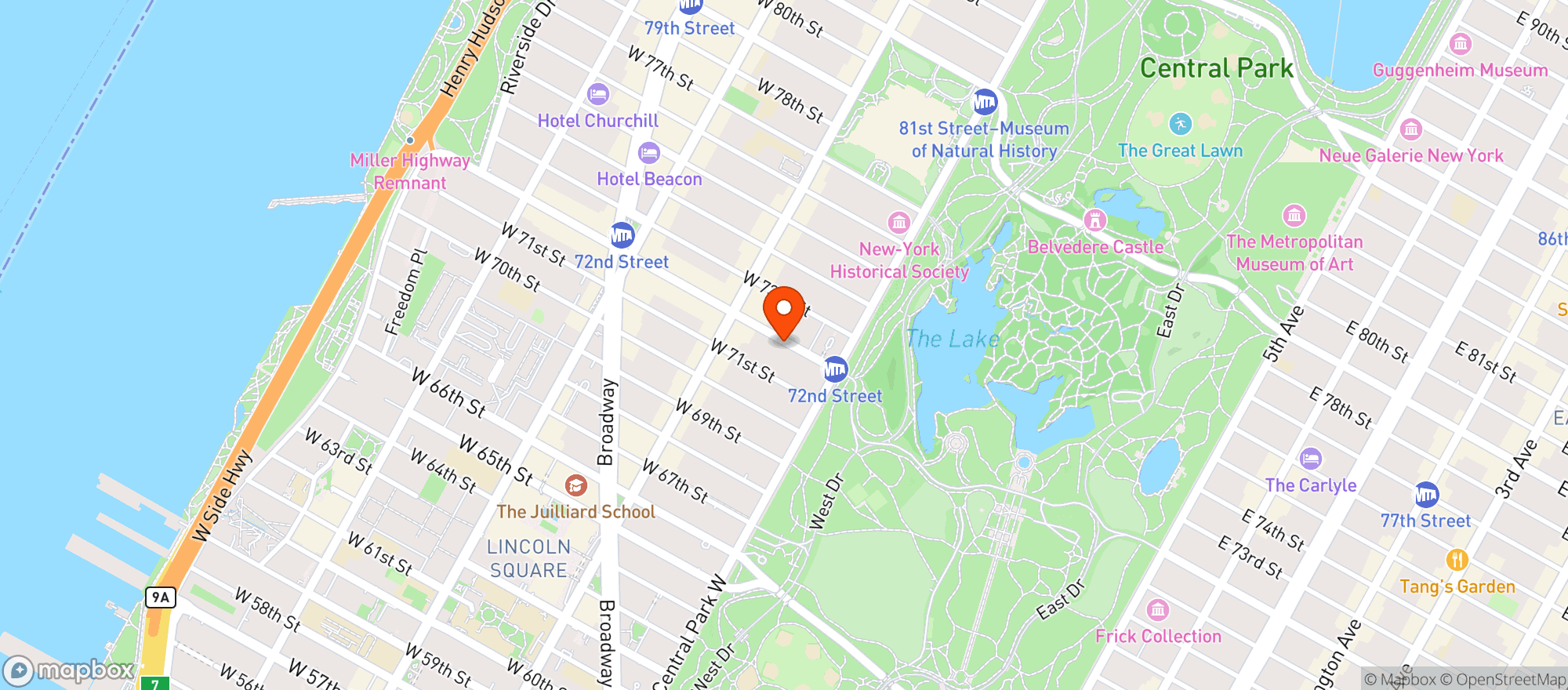 Map showing The Ribbon