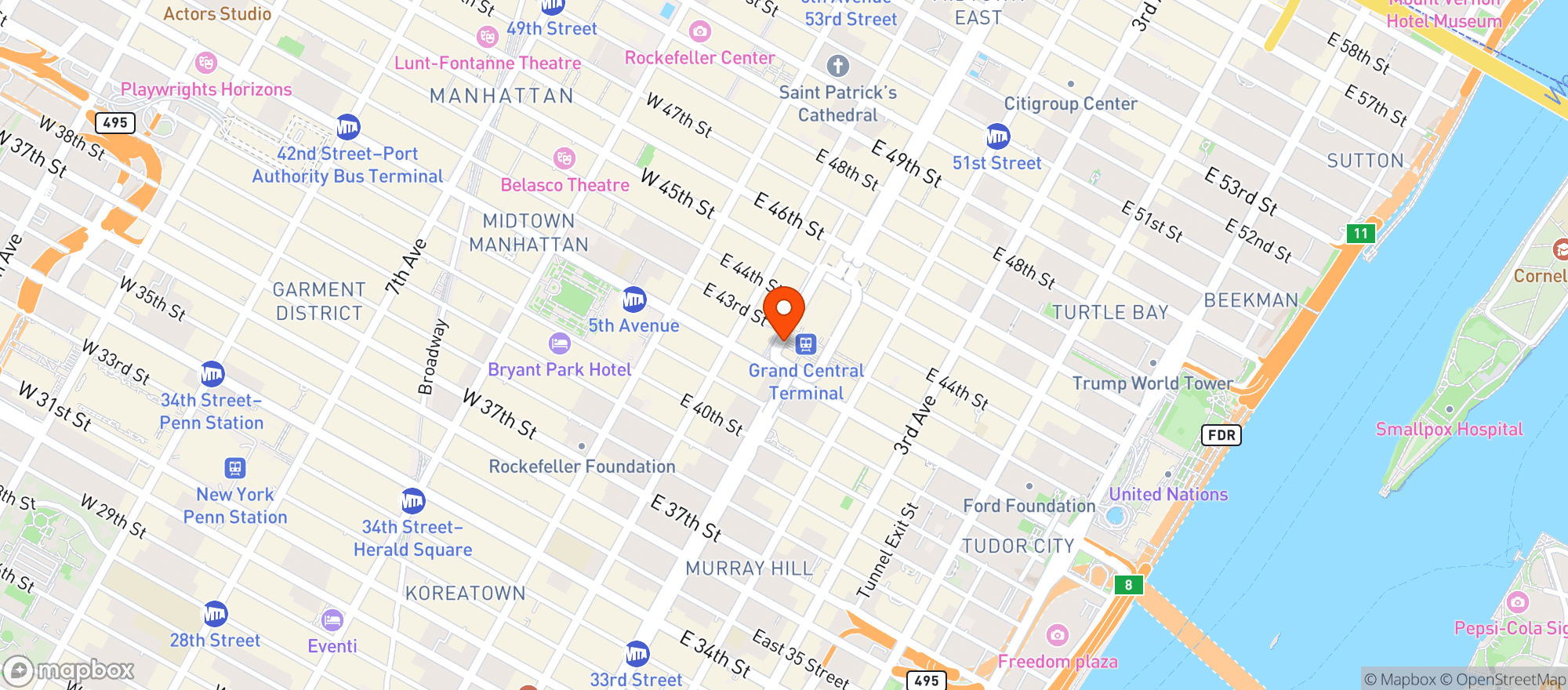 Map showing The Campbell Apartment