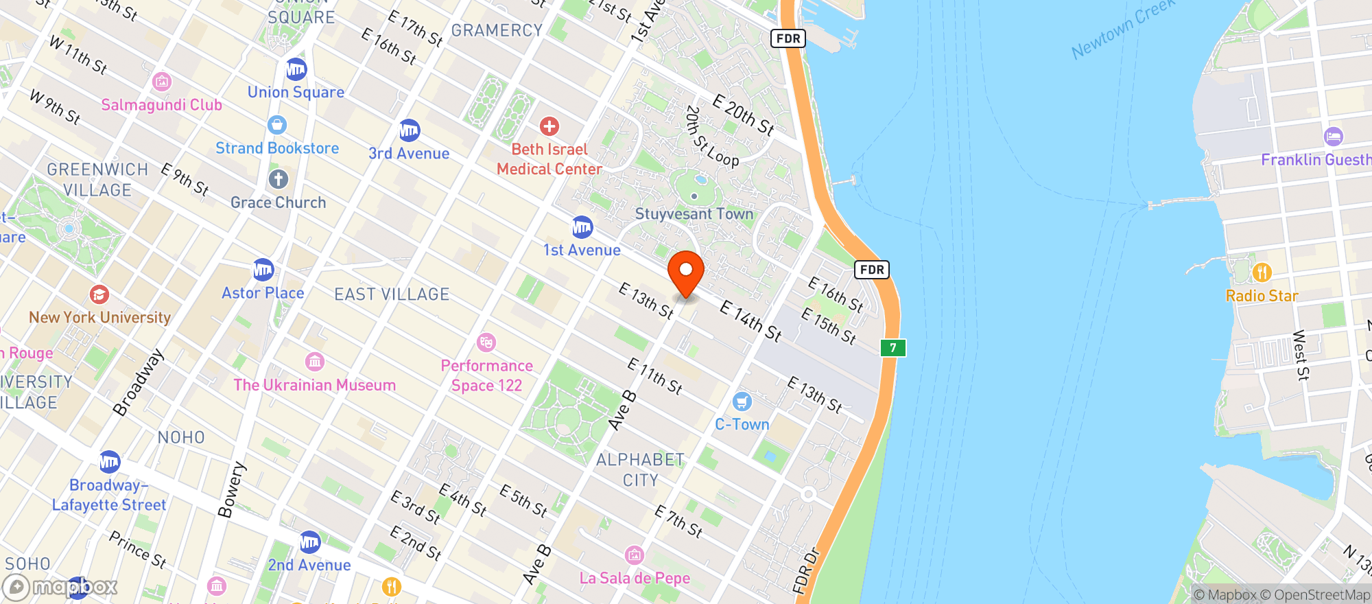 Map showing Bee Liquors