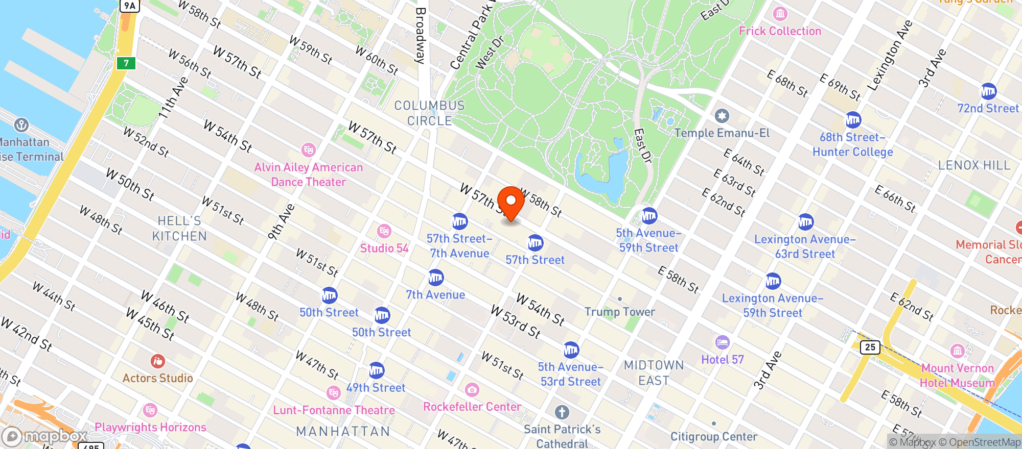 Map showing BRASSERIE PARIS BAR