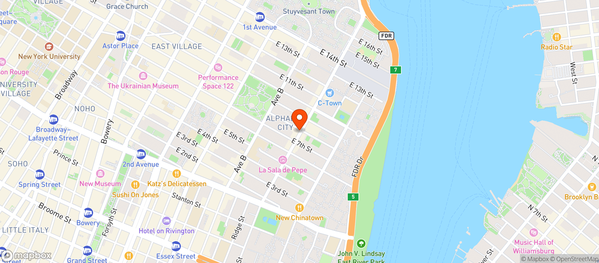 Map showing Associated Supermarket