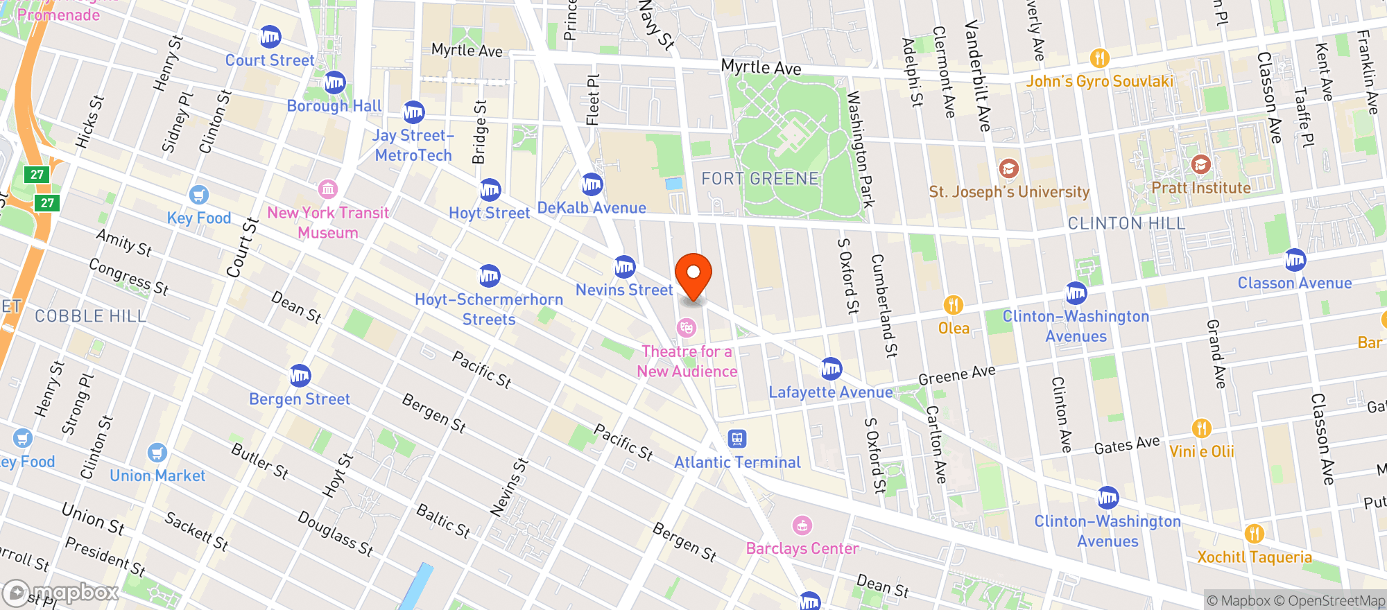 Map showing Fulton Hall