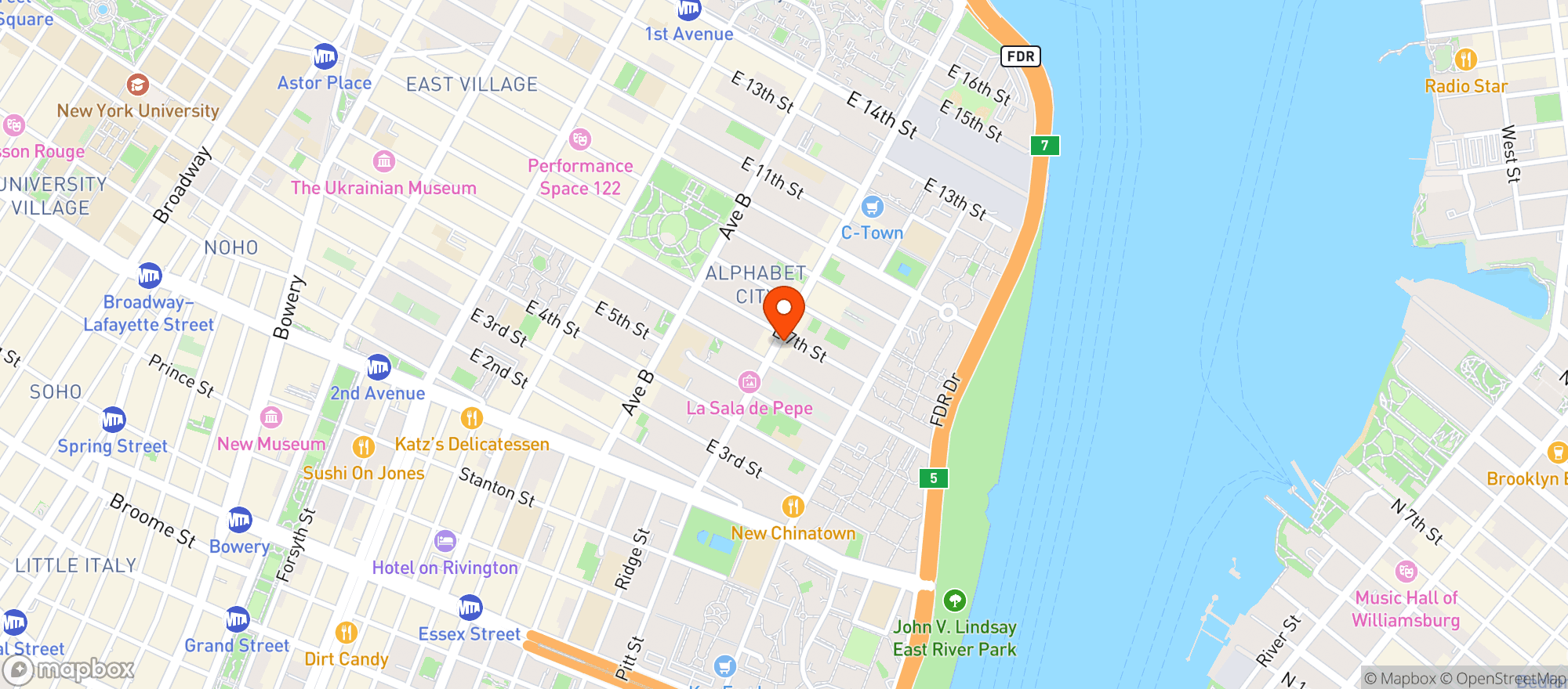 Map showing Alphabet City Wine Co