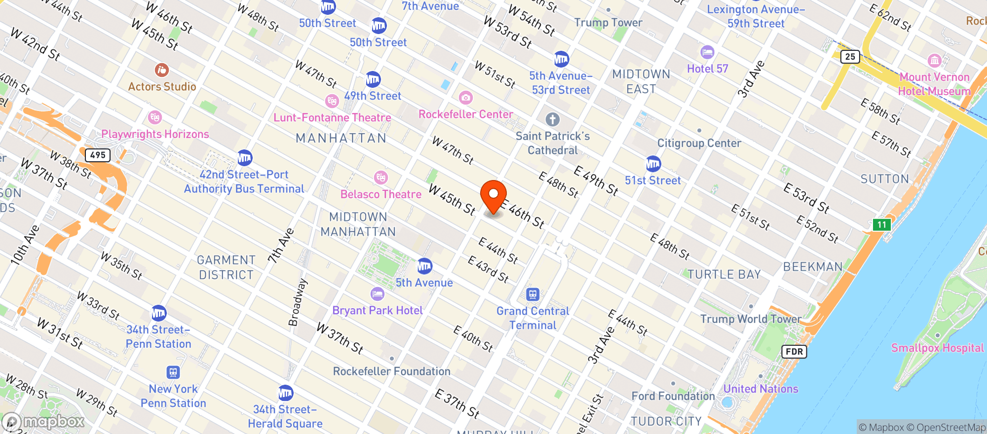 Map showing Morton's The Steakhouse
