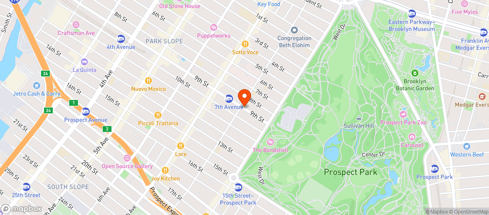 Map showing PARKVIEW MARKET
