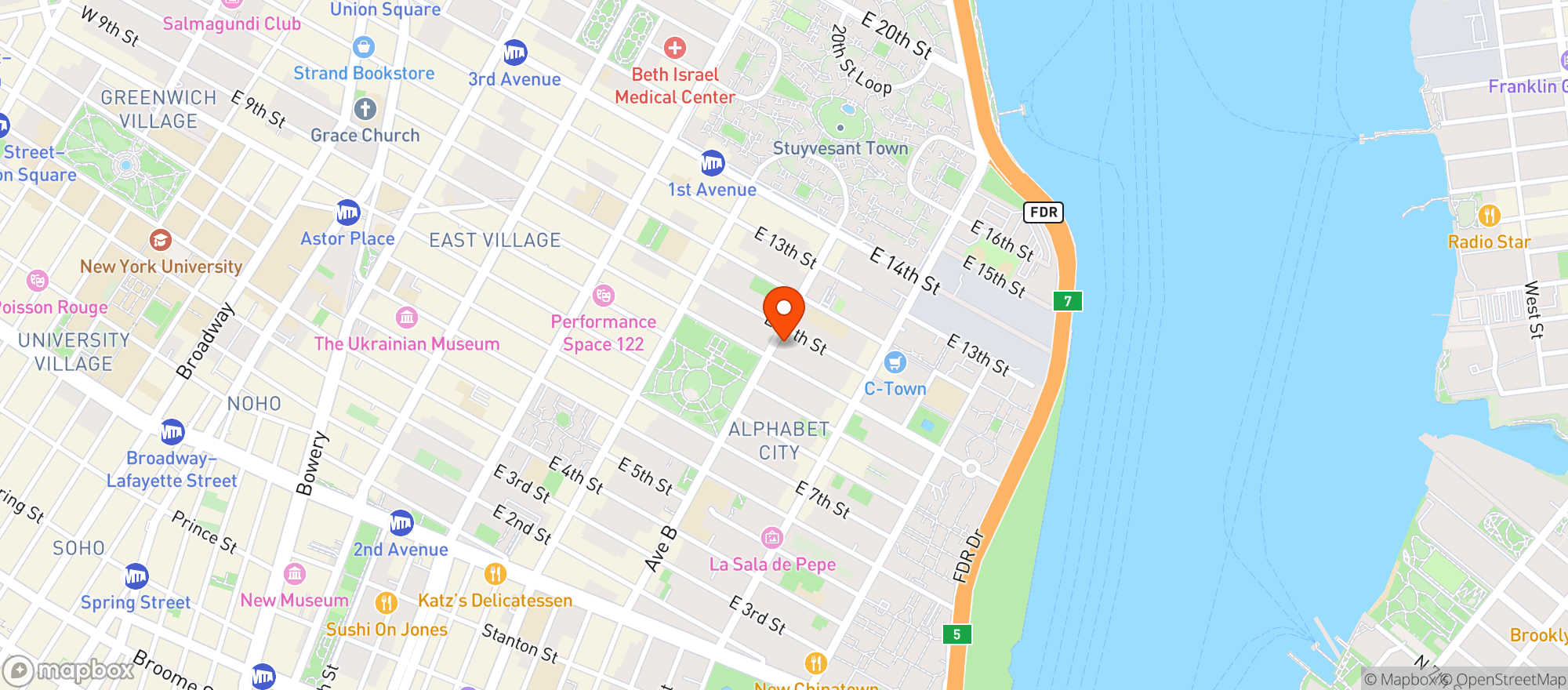 Map showing Hekate Cafe & Elixir Lounge