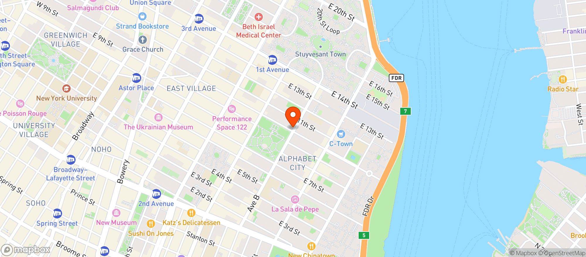 Map showing Maiden Lane