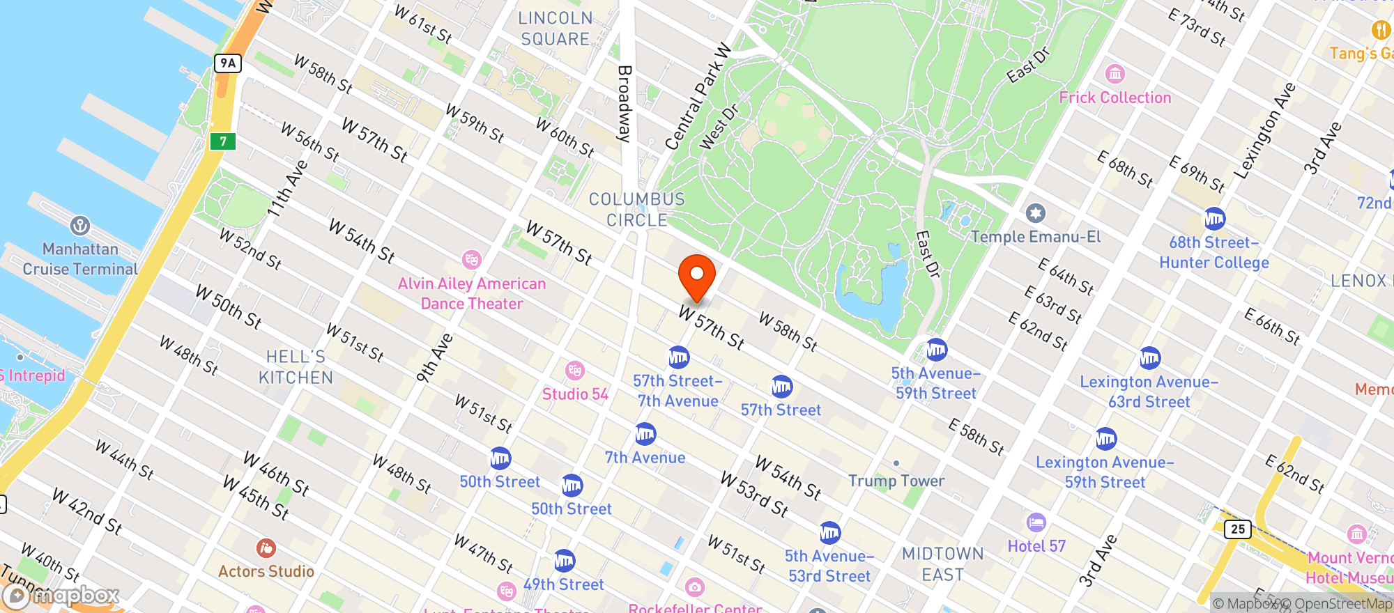 Map showing P J Carneys